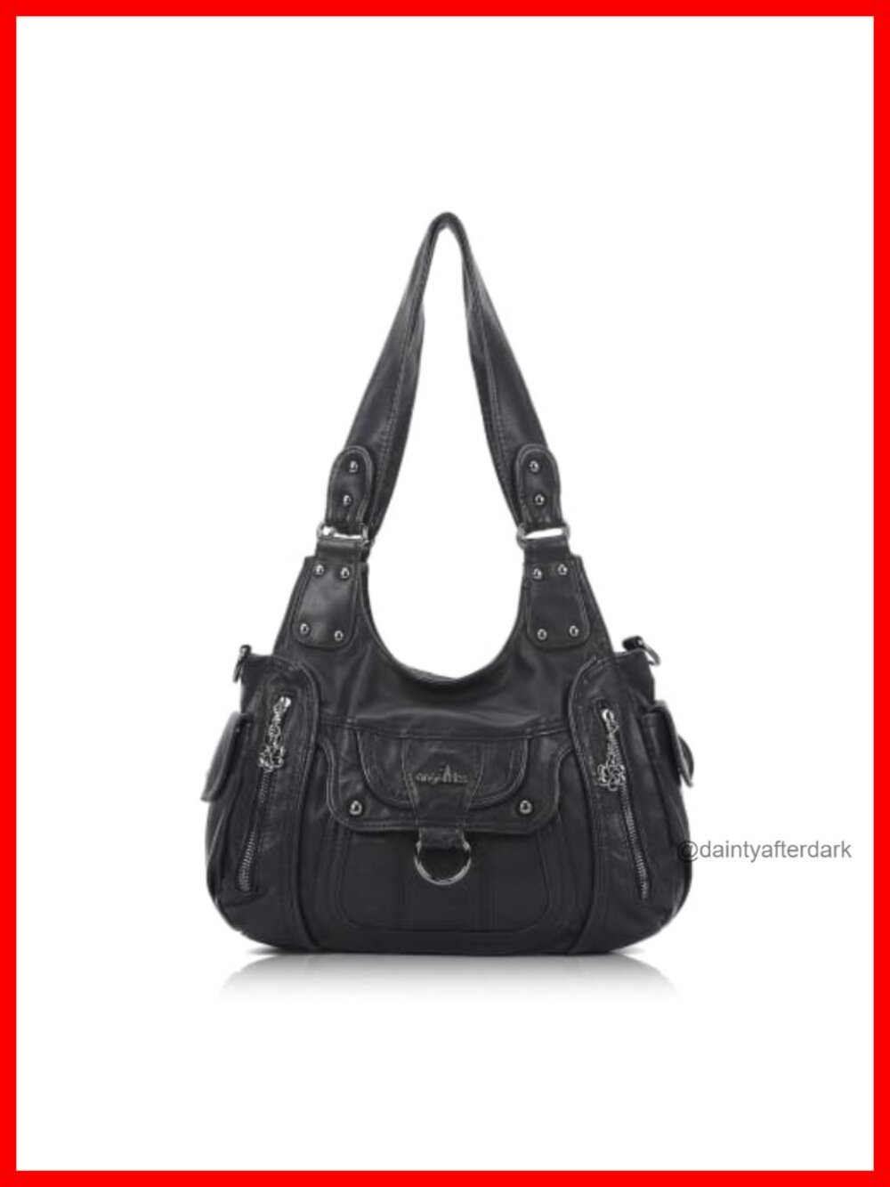Vegan Leather Hobo Shoulder Bag Crossbody Satchel Adjustable Strap Women
